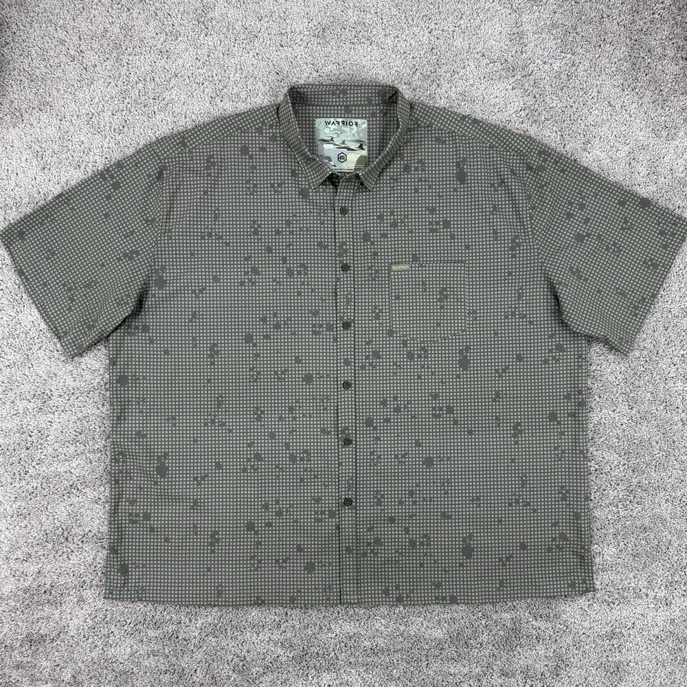 Warrior Shirt Men's 4XL Desert Night Camo DNC Grid Military Short Sleeve Camp